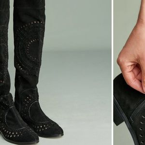 NIB Anthropologie Farylrobin Cutout Black Boots
